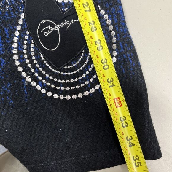 Desigual Sheath Dress Sz Large Ombré Colorblock Knit Appliqué Heart  Logo Artsy - Picture 8 of 14